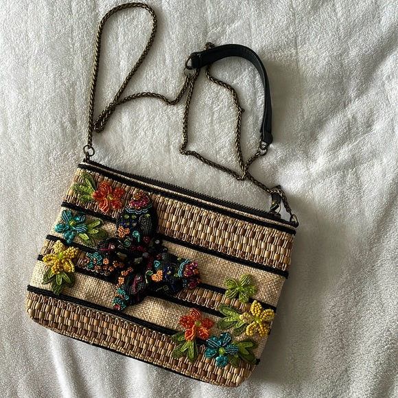 Mary Frances Women's Crossbody Handbag - Guitar Style With Beads & Embroidery, Brown, One Size - View #11